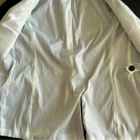 Banana Republic Long And Lean Blazer Wool Jacket Sz 8 Black - Picture 6 of 9